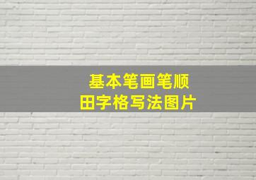 基本笔画笔顺田字格写法图片