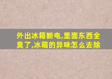 外出冰箱断电,里面东西全臭了,冰箱的异味怎么去除