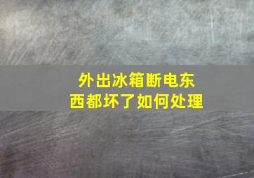 外出冰箱断电东西都坏了如何处理