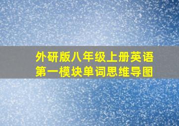 外研版八年级上册英语第一模块单词思维导图