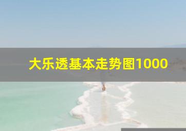 大乐透基本走势图1000