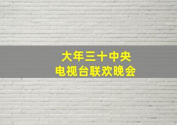 大年三十中央电视台联欢晚会