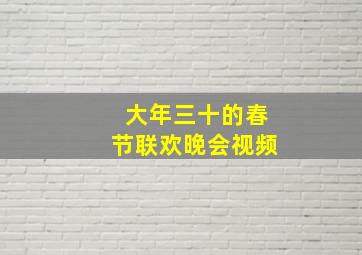 大年三十的春节联欢晚会视频