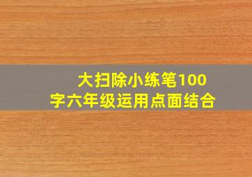 大扫除小练笔100字六年级运用点面结合