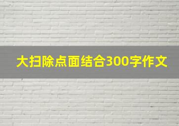 大扫除点面结合300字作文