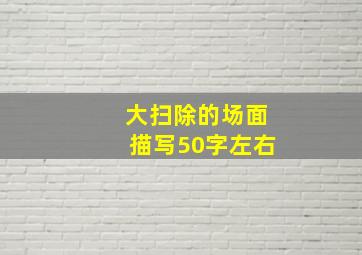 大扫除的场面描写50字左右