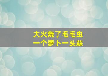 大火烧了毛毛虫一个萝卜一头蒜