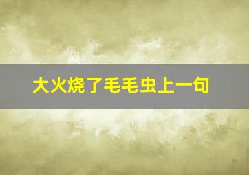 大火烧了毛毛虫上一句