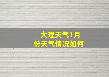 大理天气1月份天气情况如何