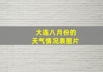 大连八月份的天气情况表图片