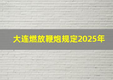 大连燃放鞭炮规定2025年