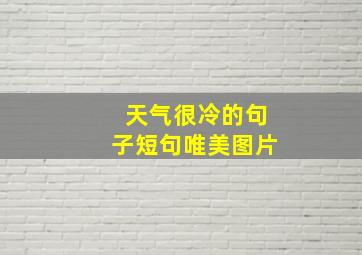 天气很冷的句子短句唯美图片