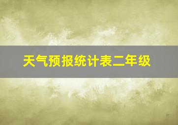 天气预报统计表二年级