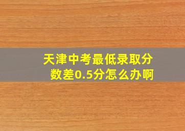 天津中考最低录取分数差0.5分怎么办啊