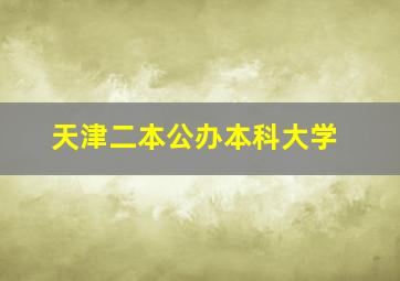 天津二本公办本科大学