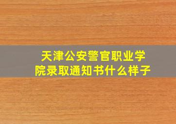 天津公安警官职业学院录取通知书什么样子