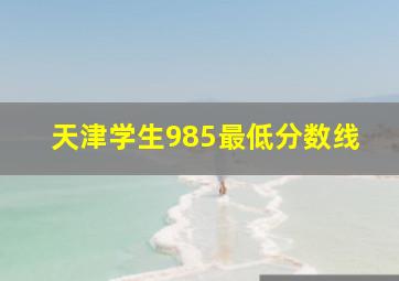 天津学生985最低分数线