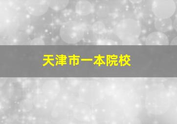 天津市一本院校