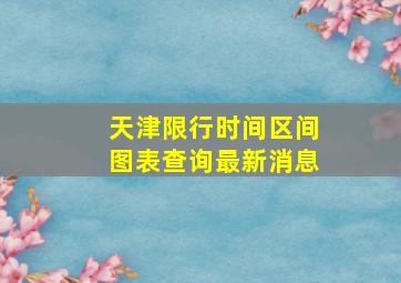 天津限行时间区间图表查询最新消息