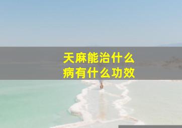 天麻能治什么病有什么功效