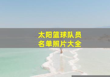 太阳篮球队员名单照片大全