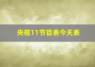 央视11节目表今天表