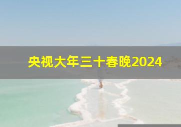 央视大年三十春晚2024