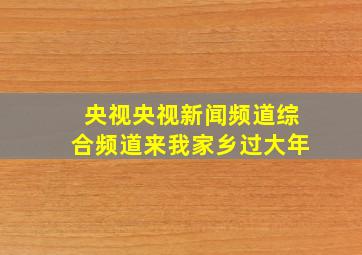 央视央视新闻频道综合频道来我家乡过大年