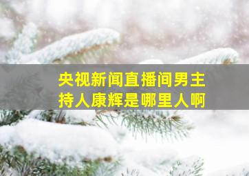 央视新闻直播间男主持人康辉是哪里人啊