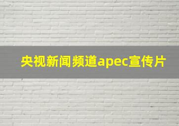 央视新闻频道apec宣传片