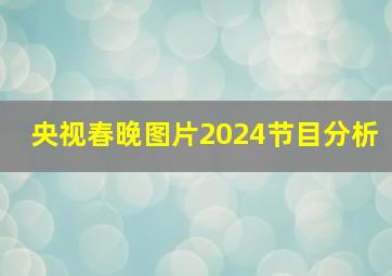 央视春晚图片2024节目分析