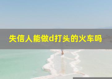 失信人能做d打头的火车吗