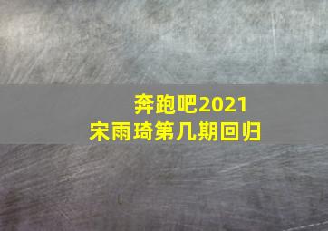 奔跑吧2021宋雨琦第几期回归