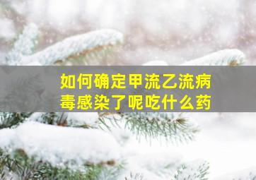 如何确定甲流乙流病毒感染了呢吃什么药