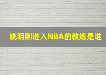 姚明刚进入NBA的教练是谁