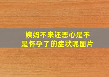 姨妈不来还恶心是不是怀孕了的症状呢图片