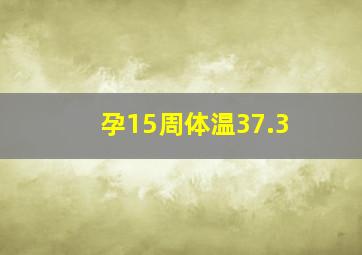 孕15周体温37.3