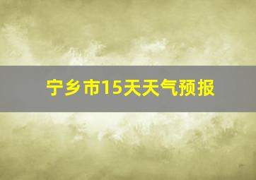 宁乡市15天天气预报