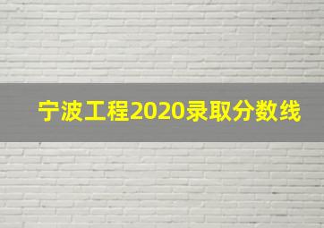 宁波工程2020录取分数线