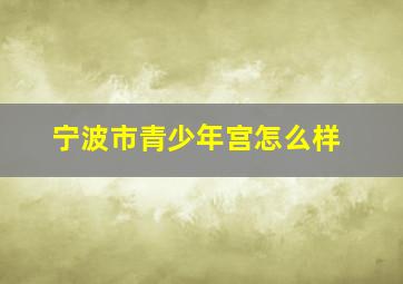 宁波市青少年宫怎么样