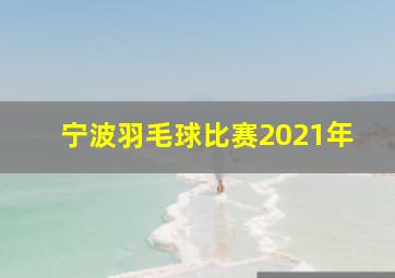 宁波羽毛球比赛2021年