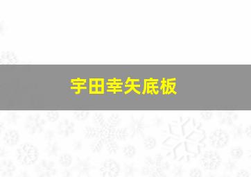 宇田幸矢底板