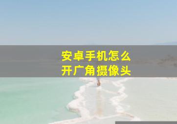 安卓手机怎么开广角摄像头