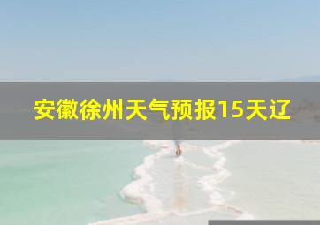 安徽徐州天气预报15天辽