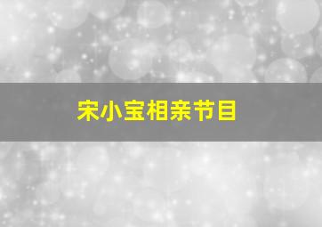 宋小宝相亲节目