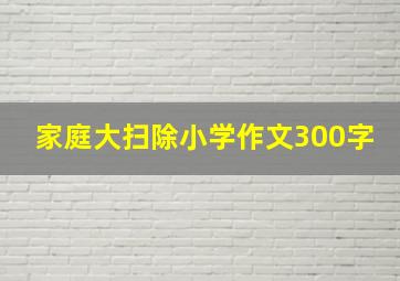 家庭大扫除小学作文300字