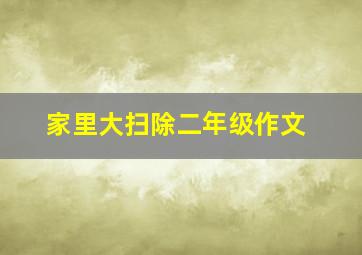 家里大扫除二年级作文