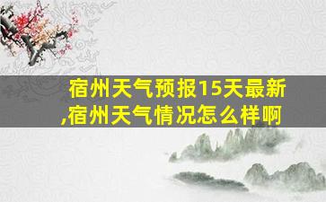 宿州天气预报15天最新,宿州天气情况怎么样啊