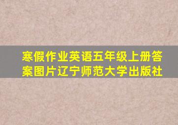 寒假作业英语五年级上册答案图片辽宁师范大学出版社