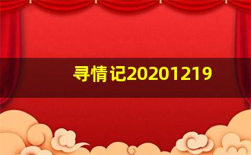 寻情记20201219